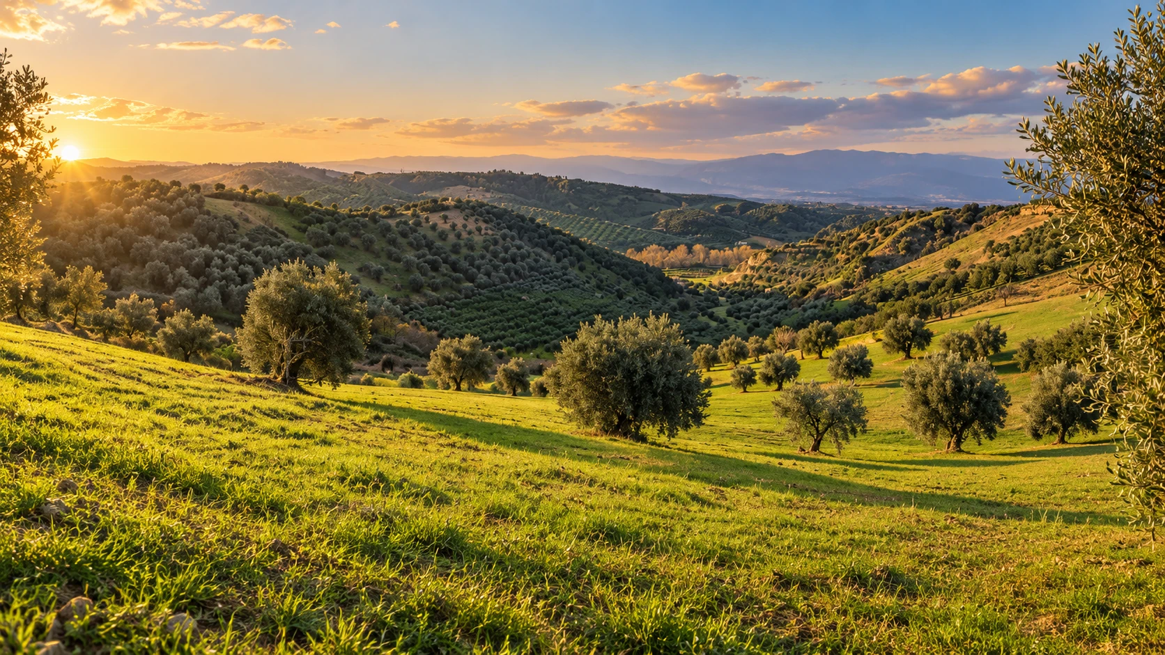 Panorama degli uliveti Agrigodino